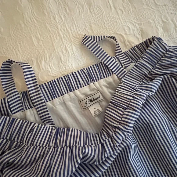 J Howard blue/white stripe cold shoulder dress - Picture 2 of 11